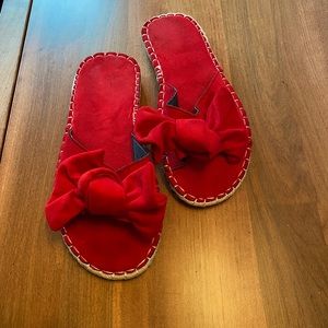 Ruanyu suede espadrille slide